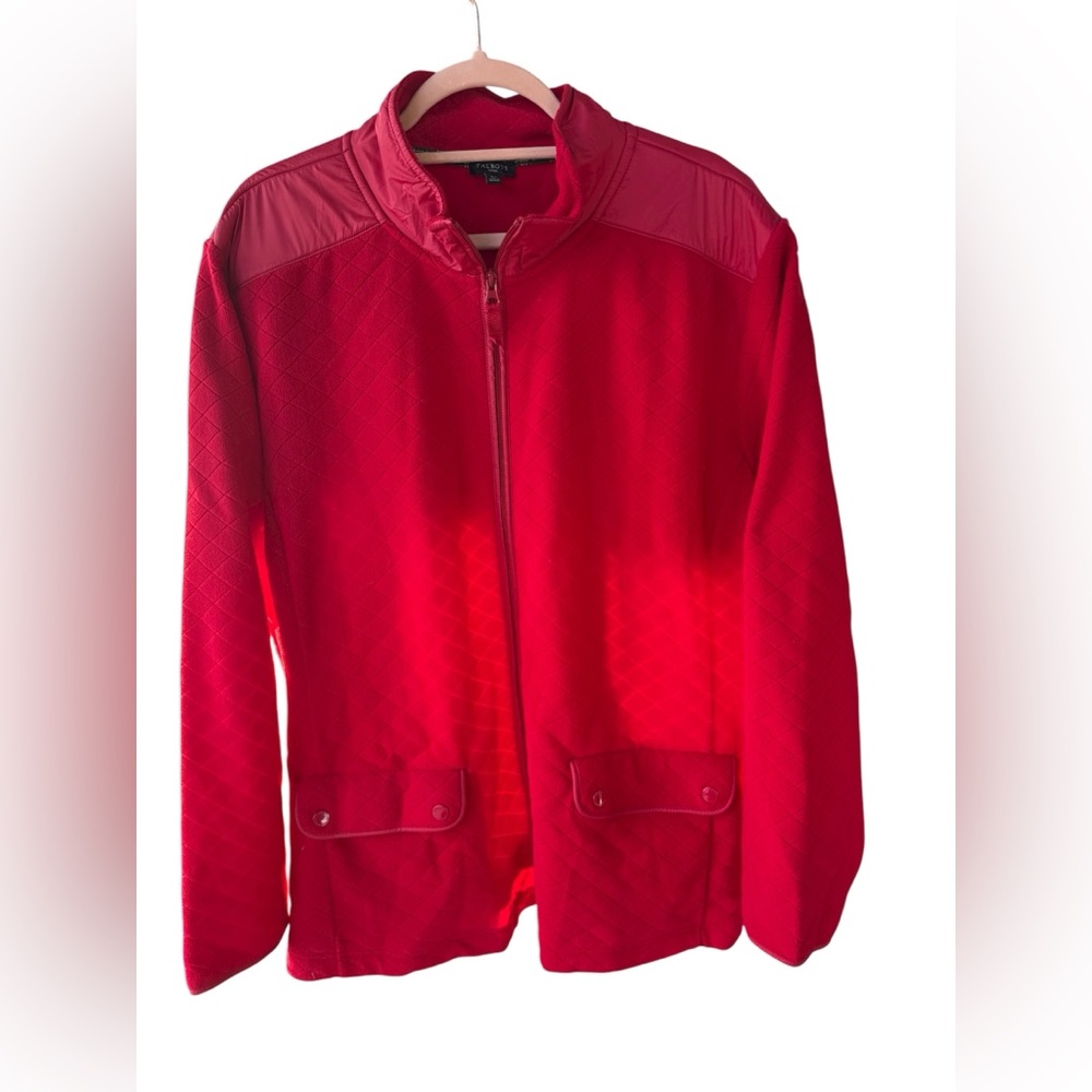 Talbots Vibrant Red Quilted Jacket sz 3x